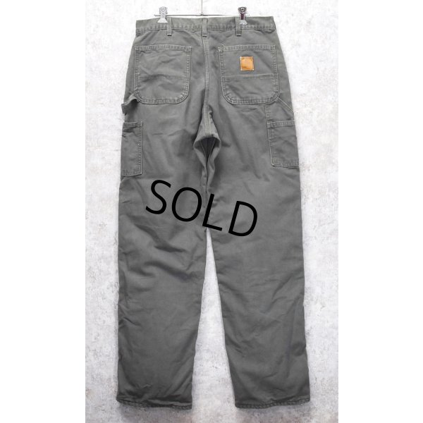 画像5: 90's~【USA製】【ビンテージ】【カーハート】【carhartt】チャコール【コットン】裏地付き【ペインターパンツ】【33ｘ34】 