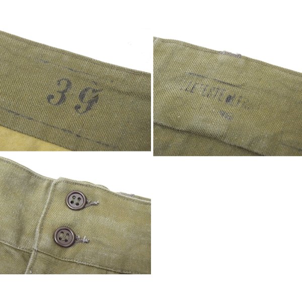 画像2: 【50'ｓ∼】【ビンテージ】【フランス軍】【フレンチアーミー】M47【M-47前期】サイズ39【フィールドトラウザーズ】【カーゴパンツ】【ｗ42程度】 