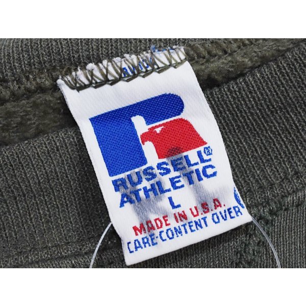 画像2: 90'ｓ【USA製】【RUSSELL】ラッセル 【ビンテージ】若草色【無地】【クルーネック】前V スウェット【サイズL】 