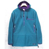 90's 【L.L.Bean】ビンテージ【ＬＬビーン】ポーラテック【WIND BLOCK SERIES】エメラルド【ハーフジップフリースパーカー】アノラック【W-L程度】 
