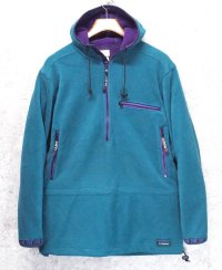90's 【L.L.Bean】ビンテージ【ＬＬビーン】ポーラテック【WIND BLOCK SERIES】エメラルド【ハーフジップフリースパーカー】アノラック【W-L程度】 