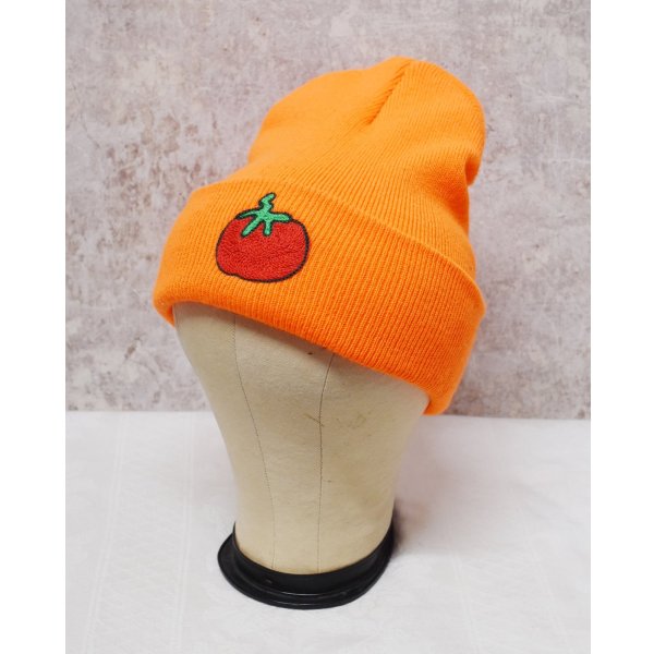 画像5: デッドストック【ビンテージ】【PORT＆COMPANY】ポート&カンパニー PLOJECT PAULIE【蛍光オレンジ】【トマトワッペン】 【ニットキャップ】【ニット帽】  