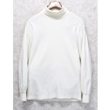 ほぼ未使用 90's【USA製】ビンテージ【J-crew】ジェイクルー【オフホワイト】無地【タートルネックロンT】【サイズS】 