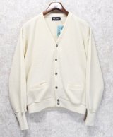 90's【ビンテージ】【Par Four】【白】【アクリルカーディガン】【サイズXL】 