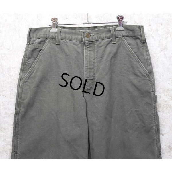 画像4: 90's~【USA製】【ビンテージ】【カーハート】【carhartt】チャコール【コットン】裏地付き【ペインターパンツ】【33ｘ34】 