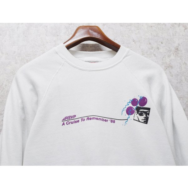 画像3: 80’s【USA製】BW【BASSETT-WALKER】バセットウォーカー ビンテージ RSVP【風船】【白】スウェット サイズXL 