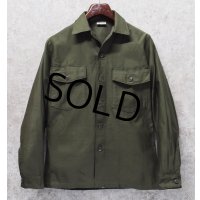 デッドストック【60's】【U.S.ARMY】【米軍実物】【ビンテージ】平ボタン【ユーティリティシャツ】【14 1/2×33】 