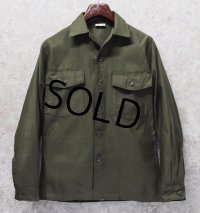 デッドストック【60's】【U.S.ARMY】【米軍実物】【ビンテージ】平ボタン【ユーティリティシャツ】【14 1/2×33】 