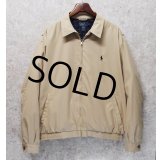 ビンテージ【ラルフローレン】【RALPH LAUREN】【ベージュ】【スウィングトップ】【ジップアップブルゾン】【サイズXＬ】 