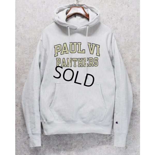 画像1: 【チャンピオン】【Champion】【PAUL VI PANTHERS】グレー【リバースウィーブパーカー】【サイズM】 