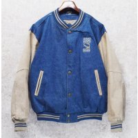 【ビンテージ】【HUMAN GENOME SCIENCE】ヒューマン・ゲノム・サイエンシズ デニムｘスウェード 袖切替【スタジャン】【サイズM】 