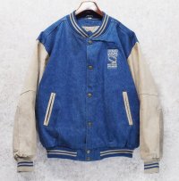 【ビンテージ】【HUMAN GENOME SCIENCE】ヒューマン・ゲノム・サイエンシズ デニムｘスウェード 袖切替【スタジャン】【サイズM】 