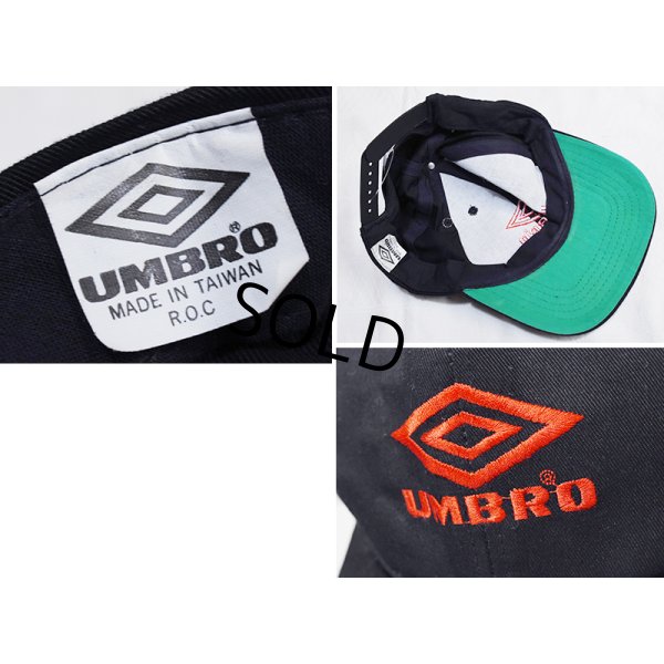 画像2: 【ビンテージ】【UMBRO】【アンブロ】【黒】ツバ裏緑【キャップ】【サイズフリー】BBキャップ 