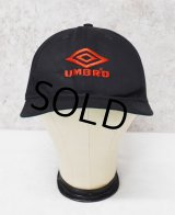 【ビンテージ】【UMBRO】【アンブロ】【黒】ツバ裏緑【キャップ】【サイズフリー】BBキャップ 