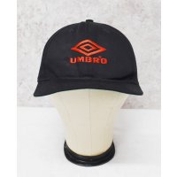 【ビンテージ】【UMBRO】【アンブロ】【黒】ツバ裏緑【キャップ】【サイズフリー】BBキャップ 