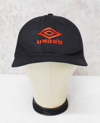 【ビンテージ】【UMBRO】【アンブロ】【黒】ツバ裏緑【キャップ】【サイズフリー】BBキャップ 