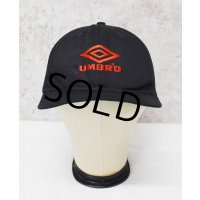 【ビンテージ】【UMBRO】【アンブロ】【黒】ツバ裏緑【キャップ】【サイズフリー】BBキャップ 