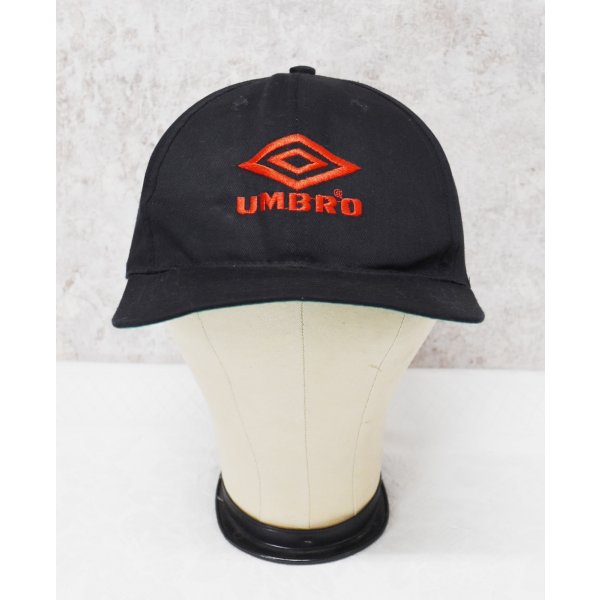 画像1: 【ビンテージ】【UMBRO】【アンブロ】【黒】ツバ裏緑【キャップ】【サイズフリー】BBキャップ 
