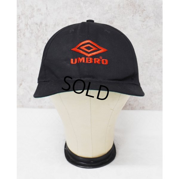 画像1: 【ビンテージ】【UMBRO】【アンブロ】【黒】ツバ裏緑【キャップ】【サイズフリー】BBキャップ 