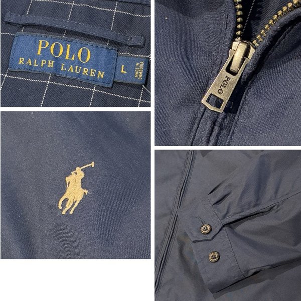 画像2: ビンテージ【ラルフローレン】【RALPH LAUREN】【紺】【スウィングトップ】【ジップアップブルゾン】【サイズＬ】 