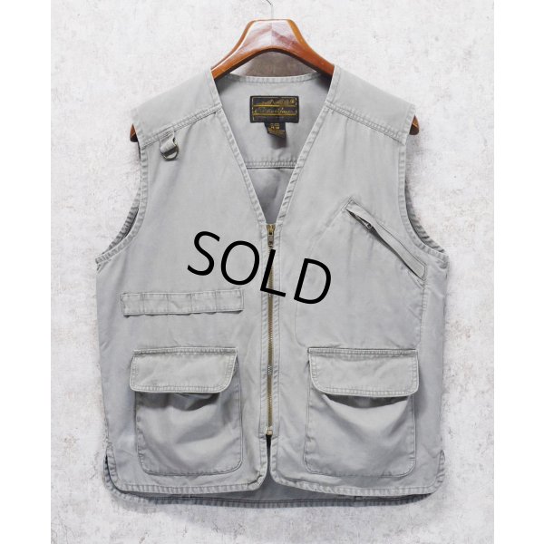 画像1: 90's~【ビンテージ】【Eddie Baue】【エディーバウアー】黒タグ【グレー】【ハンティングベスト】【サイズM】 