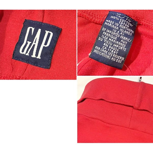 画像2: 〜90'ｓ【GAP】オールドギャップ ビンテージ【赤】無地【タートルネックロンT】【サイズXL】 