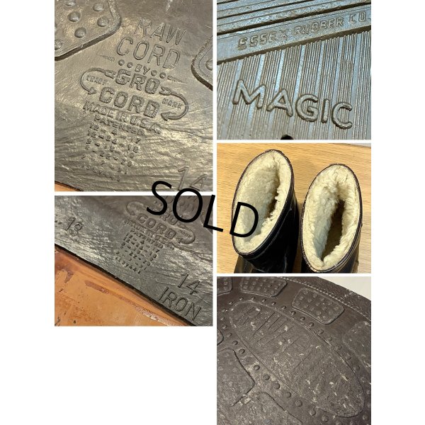 画像2: 50's〜【USA製】【黒】裏ボア付き レザーブーツ【サイズ 26.5〜27ｃｍ】 