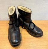 50's〜【USA製】【黒】裏ボア付き レザーブーツ【サイズ 26.5〜27ｃｍ】 