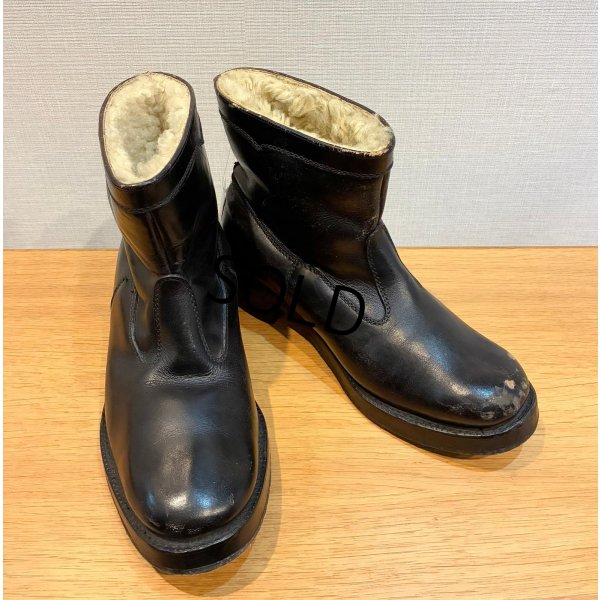 画像1: 50's〜【USA製】【黒】裏ボア付き レザーブーツ【サイズ 26.5〜27ｃｍ】 