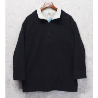 90's【USA製】【SJB Sport】黒 ハーフジップ【フリースジャケット】【首元裏ボア付き】フリース【サイズXL】 