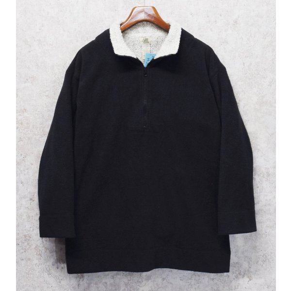 画像1: 90's【USA製】【SJB Sport】黒 ハーフジップ【フリースジャケット】【首元裏ボア付き】フリース【サイズXL】 