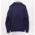 画像3: ビンテージ【ORVIS】オービス【紺×首元グレー】【ラムズウール】ショールカラーカーディガン【ウールカーディガン】【サイズＬ】<br> (3)