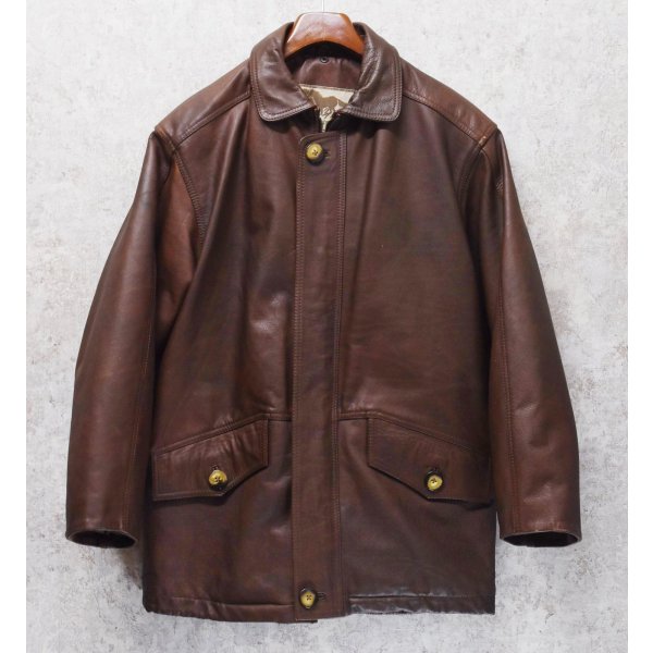 画像1: 程度良好【ビンテージ】【TROTTER】トロッター【ブラウン】【レザーコート】【レザージャケット】 
