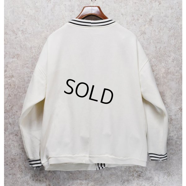 画像3: 【ビンテージ】【EXPRESSIONS】エクスプレッションズ【白×黒ライン】【スウェットカーディガン】【サイズXL】 