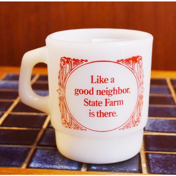 画像3: 【Fire King】【ファイヤーキング】【ステートファームインシュアランス】プリントマグ【スタッキングマグ】【マグカップ】 