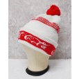 画像1: USA製【ビンテージ】【コカ・コーラ】【Enjoy Coca-Cola】【白×赤】 【ニットキャップ】ポンポン付き 【ニット帽】 <br> (1)