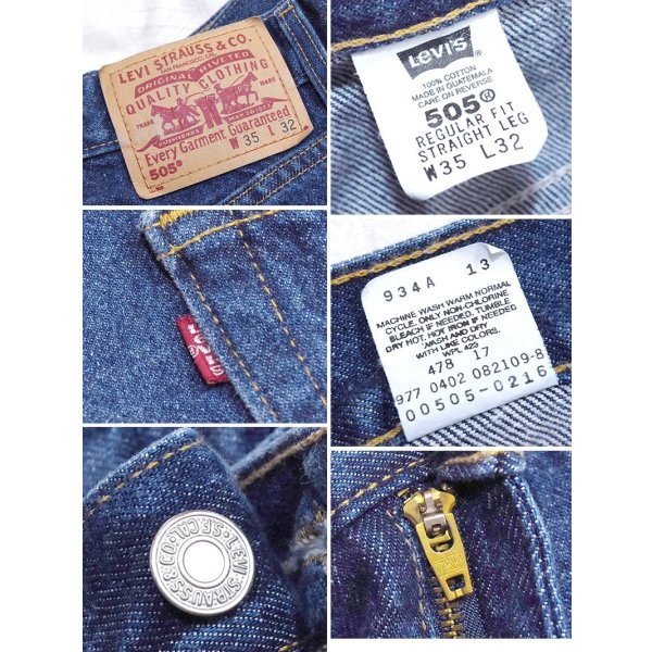 画像2: グアテマラ製【ビンテージ】【LEVI'S】【リーバイス５０５】505【濃紺】【デニムパンツ】【35×32】 