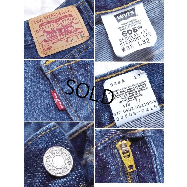 画像2: グアテマラ製【ビンテージ】【LEVI'S】【リーバイス５０５】505【濃紺】【デニムパンツ】【35×32】 