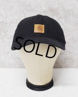 【ビンテージ】【carhartt】【カーハート】【黒】【ロゴ入り】 【ベースボールキャップ】フリーサイズ   