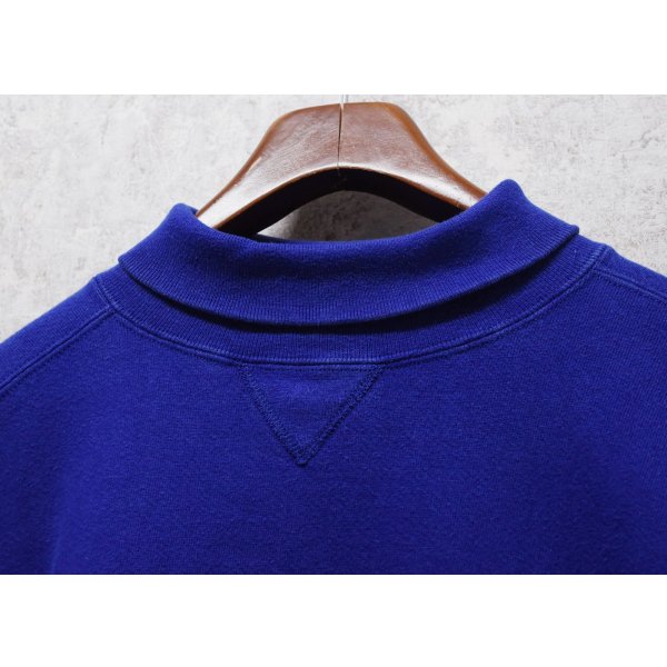 画像3: 90's【USA製】【RUSSELL】ラッセル 【ビンテージ】青 前V【無地】【ハイネックスウェット】【サイズXL】 