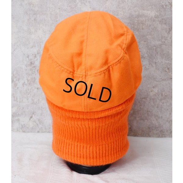 画像4: 【ビンテージ】カベラス【cabela's】オレンジ【フェイスマスク付き】キャップ【ニット帽】【サイズXL】 