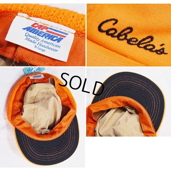 画像2: 【ビンテージ】カベラス【cabela's】オレンジ【フェイスマスク付き】キャップ【ニット帽】【サイズXL】 