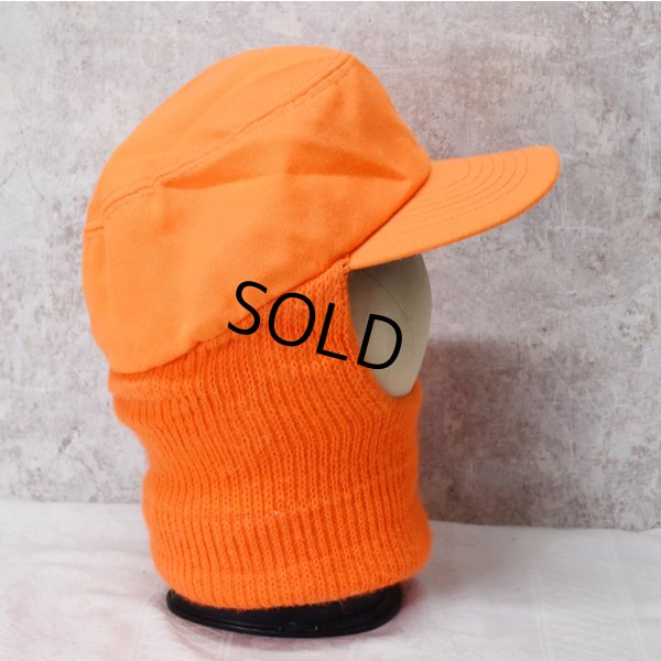 画像5: 【ビンテージ】カベラス【cabela's】オレンジ【フェイスマスク付き】キャップ【ニット帽】【サイズXL】 