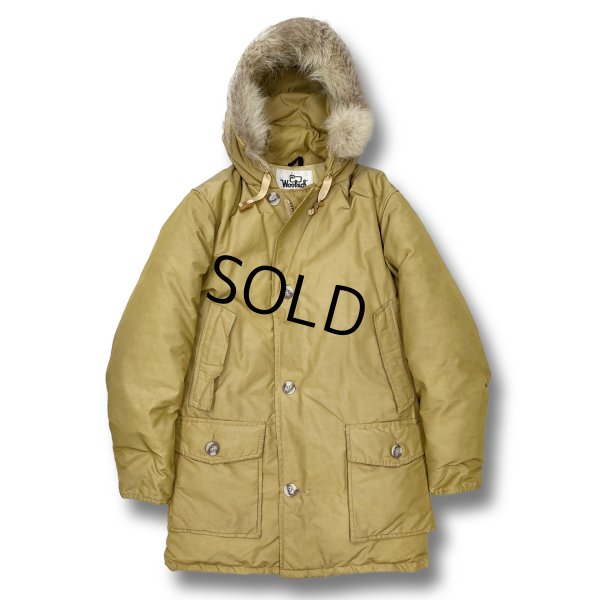 画像1: 70's【ビンテージ】【ウールリッチ】【Woolrich】【ベージュ】【中綿入り】【ファーフード付き】【中綿ダウンジャケット】【サイズM程度】 