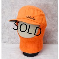 【ビンテージ】カベラス【cabela's】オレンジ【フェイスマスク付き】キャップ【ニット帽】【サイズXL】 