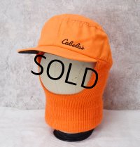 【ビンテージ】カベラス【cabela's】オレンジ【フェイスマスク付き】キャップ【ニット帽】【サイズXL】 