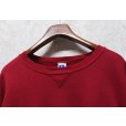 画像3: 90'ｓ【USA製】【RUSSELL】ラッセル 【ビンテージ】ワインレッド【無地】【クルーネック】前V スウェット【サイズＸL】<br> (3)