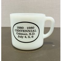 80's【Fire King】【ファイヤーキング】【サウスダコタ】プリントマグ【マグカップ】 