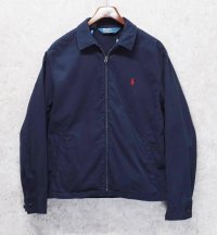 【ラルフローレン】【POLO RALPH LAUREN】ビンテージ【紺】【コットン】ブルゾン【スウィングトップ】【サイズＬ】 