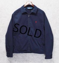 【ラルフローレン】【POLO RALPH LAUREN】ビンテージ【紺】【コットン】ブルゾン【スウィングトップ】【サイズＬ】 